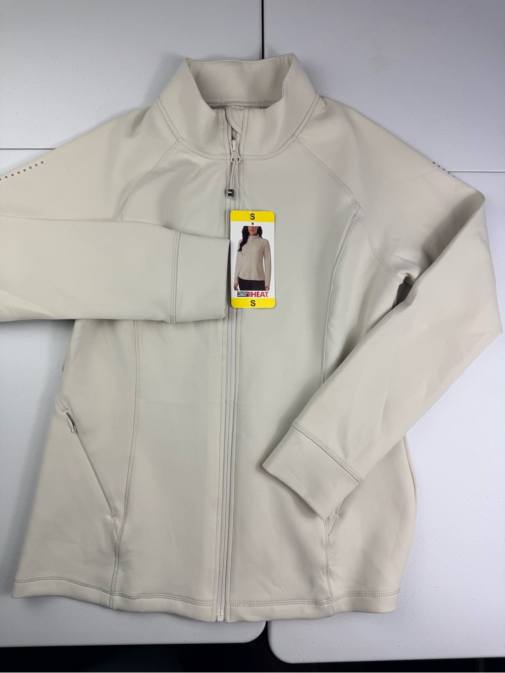 32 degrees New Women's Cream Full-Zip Jacket - Small